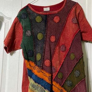 Women's L/XL boho style shirt